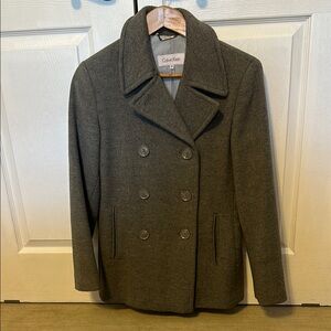 Calvin Klein Gray Peacoat